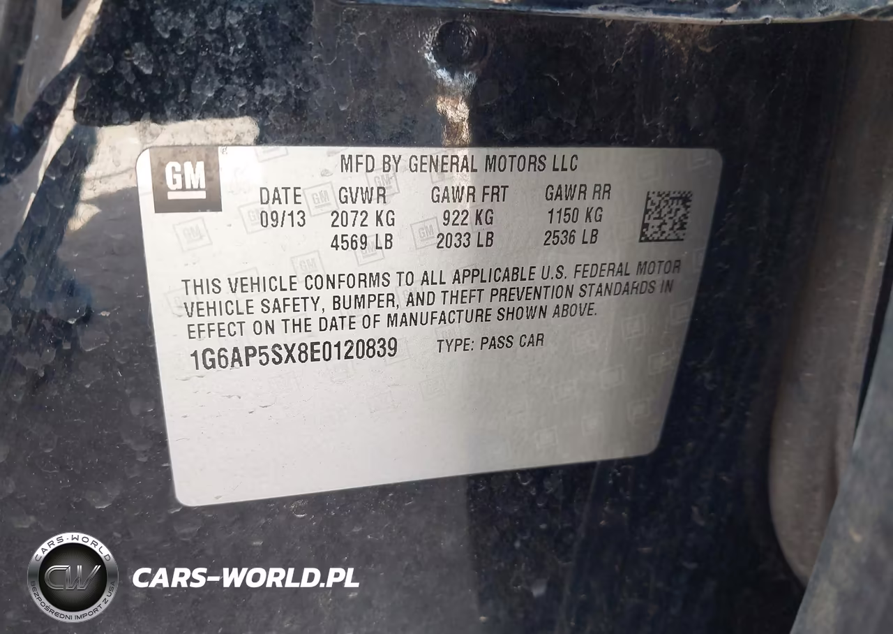 2014 Cadillac Cts Standard VIN:1G6AP5SX8E0120839 - 9