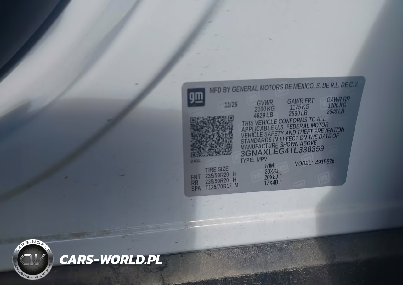 2026 Chevrolet Equinox Fwd Rs VIN:3GNAXLEG4TL338359 - 9