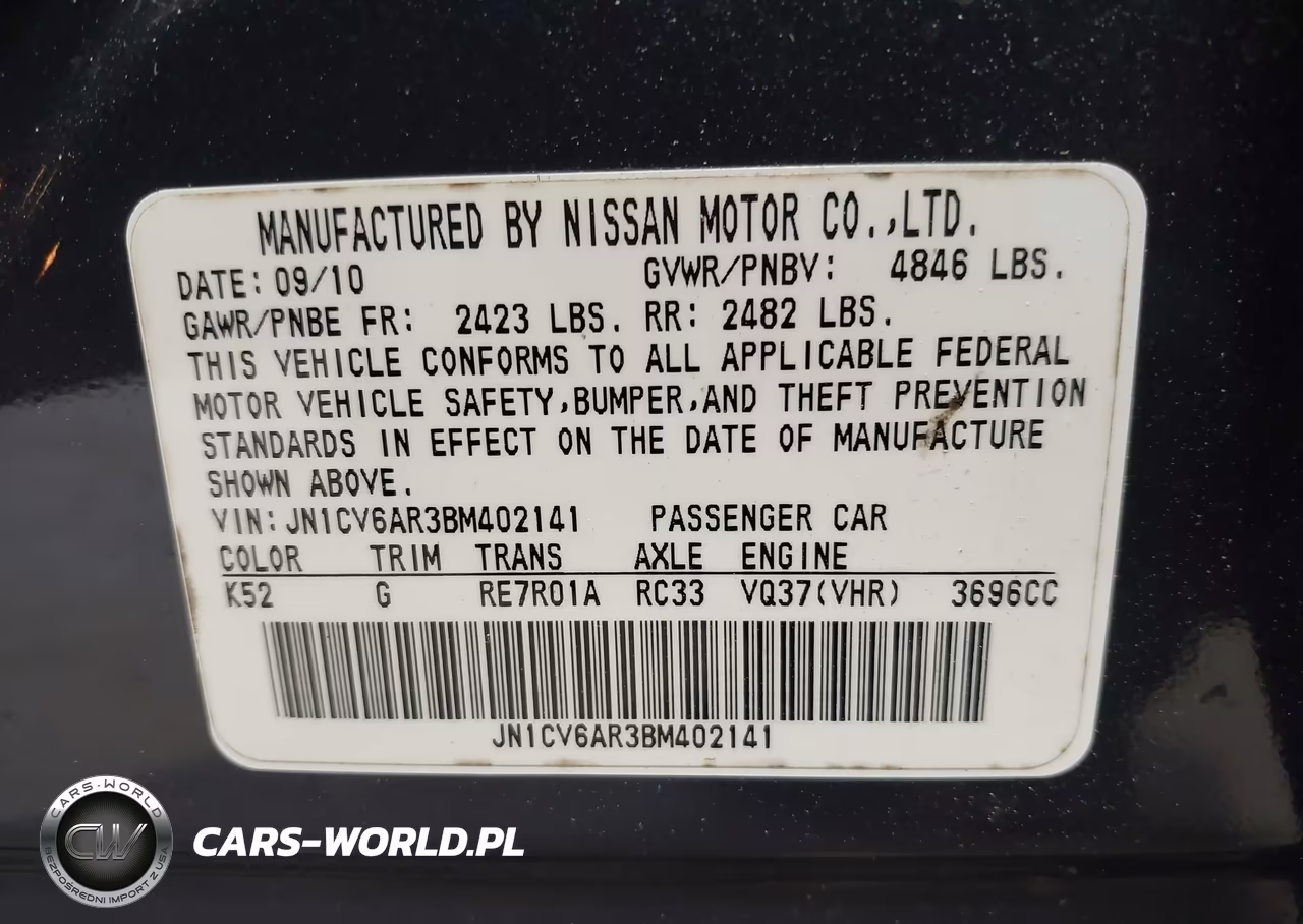 2011 Infiniti G37X VIN:JN1CV6AR3BM402141 - 9