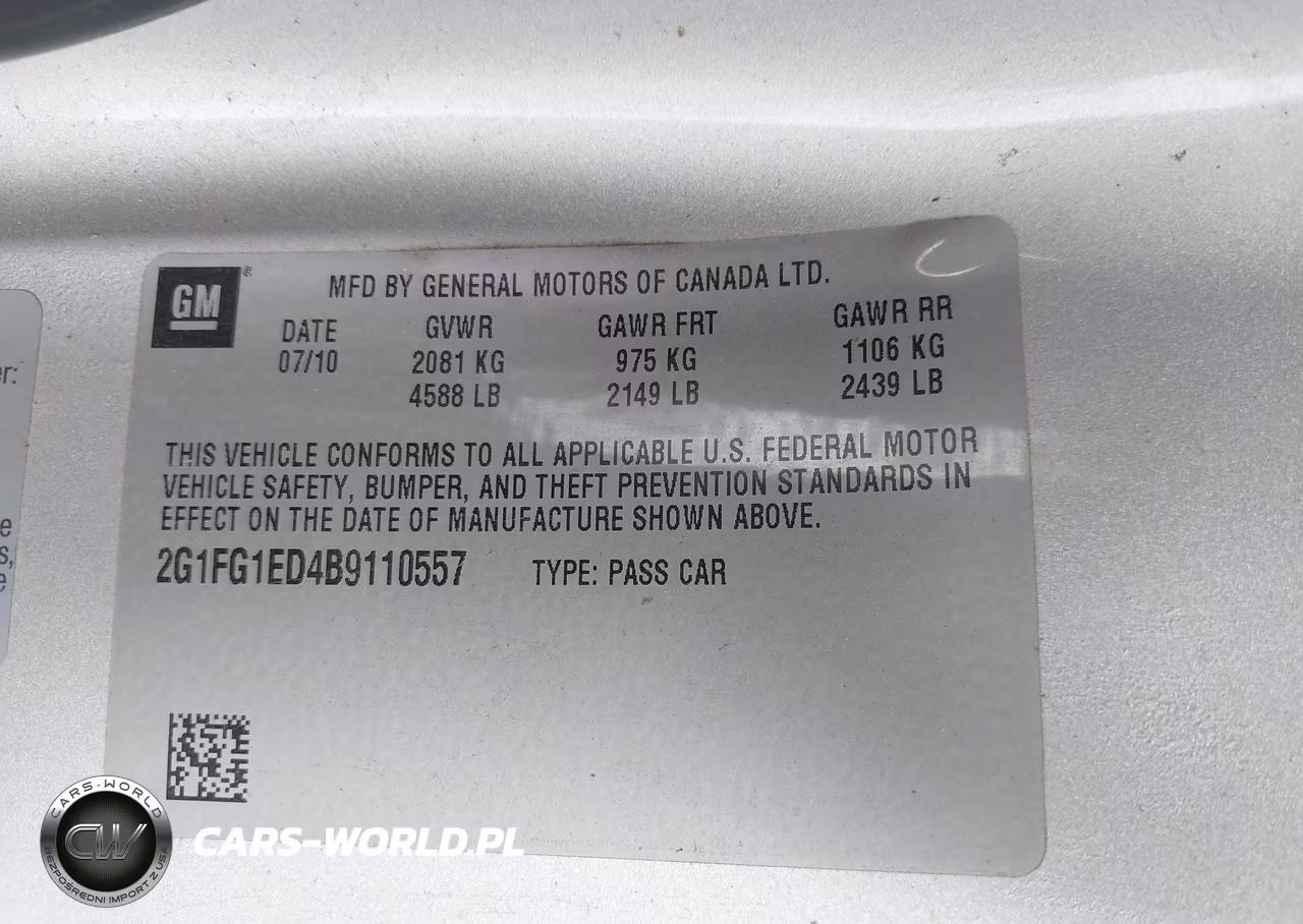 2011 Chevrolet Camaro 2Lt VIN:2G1FG1ED4B9110557 - 9