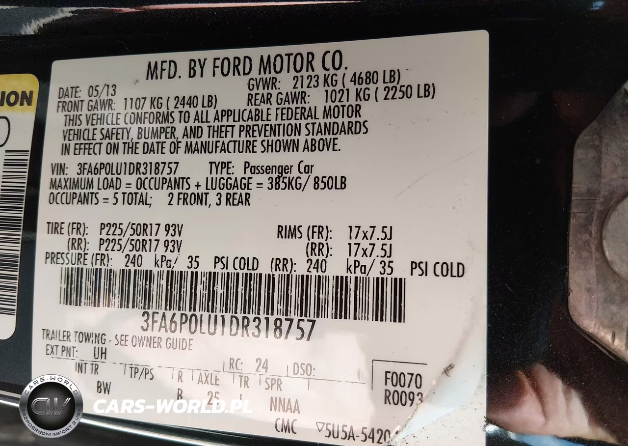 2013 Ford Fusion Hybrid Se VIN:3FA6P0LU1DR318757 - 9