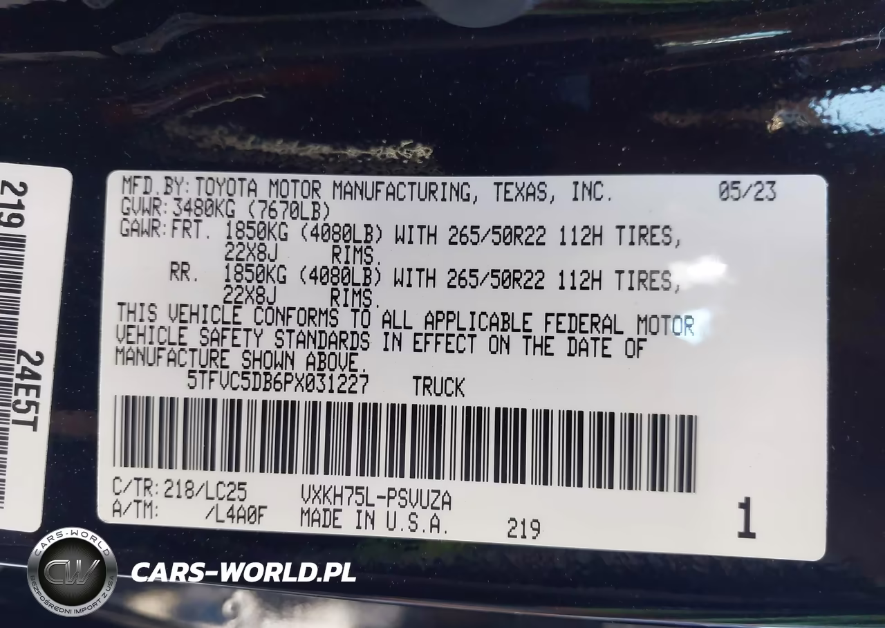 2023 Toyota Tundra Hybrid Capstone VIN:5TFVC5DB6PX031227 - 9