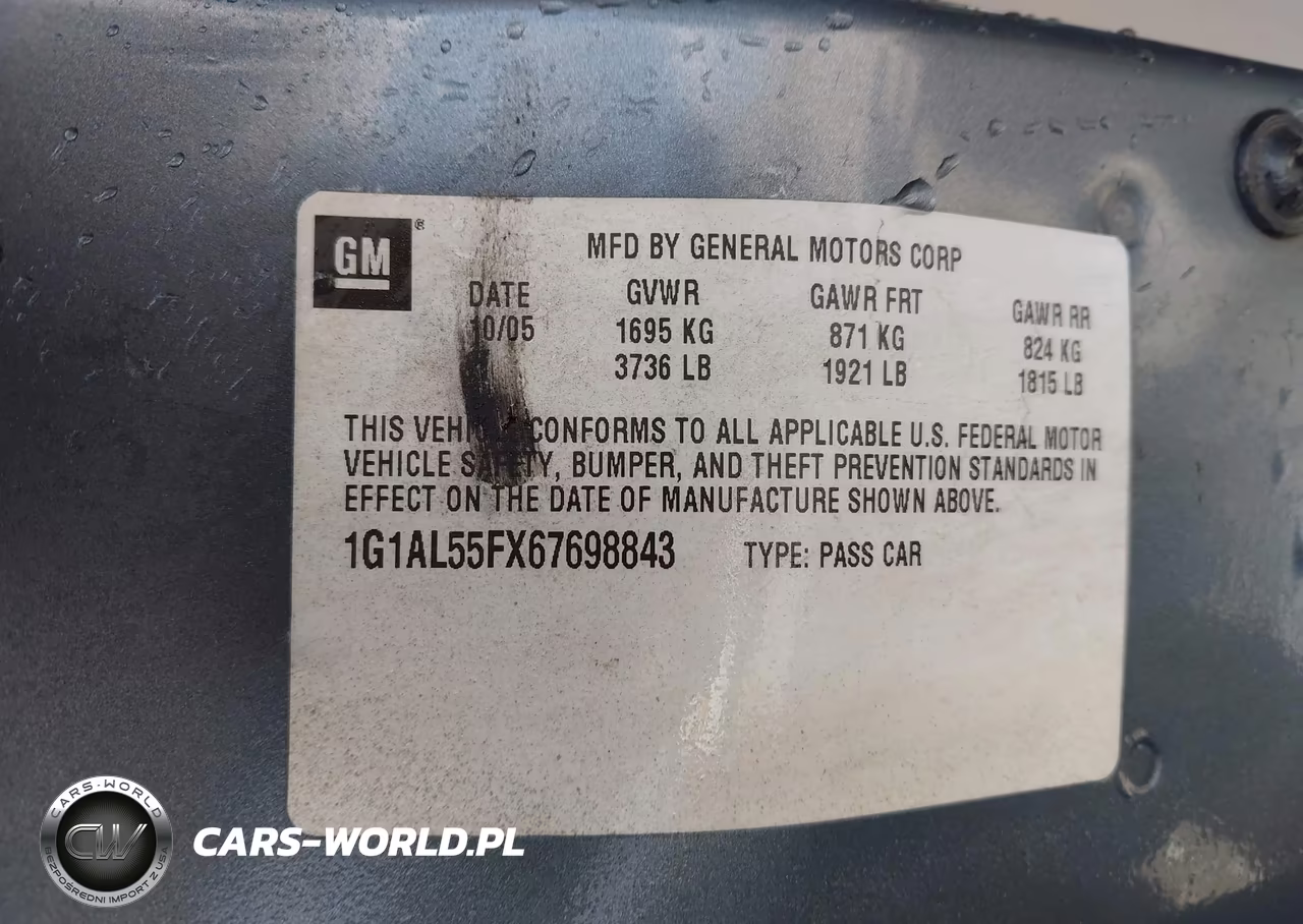 2006 Chevrolet Cobalt Lt VIN:1G1AL55FX67698843 - 9
