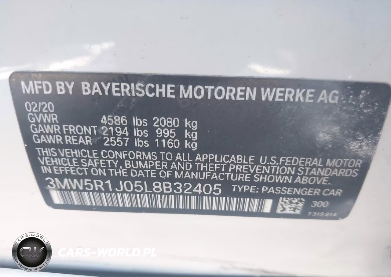 2020 BMW 330I VIN:3MW5R1J05L8B32405 - 9