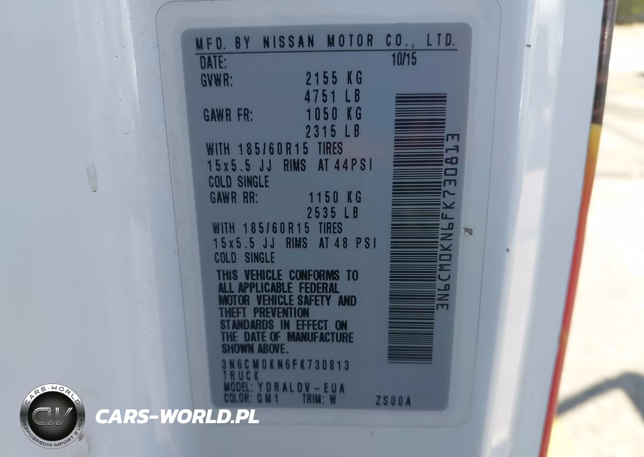2015 Nissan Nv200 S VIN:3N6CM0KN6FK730813 - 9