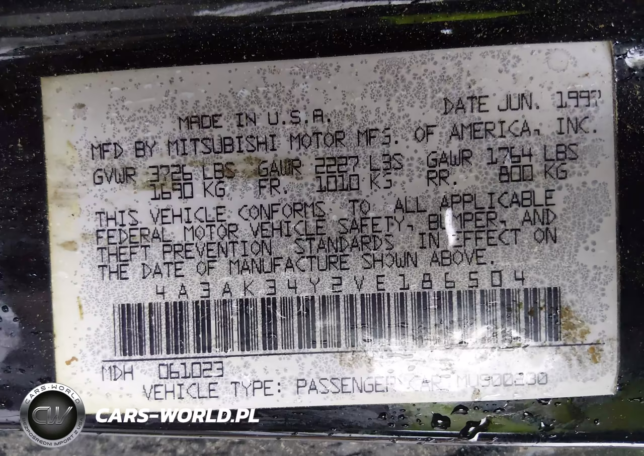 1997 Mitsubishi Eclipse Rs VIN:4A3AK34Y2VE186504 - 9