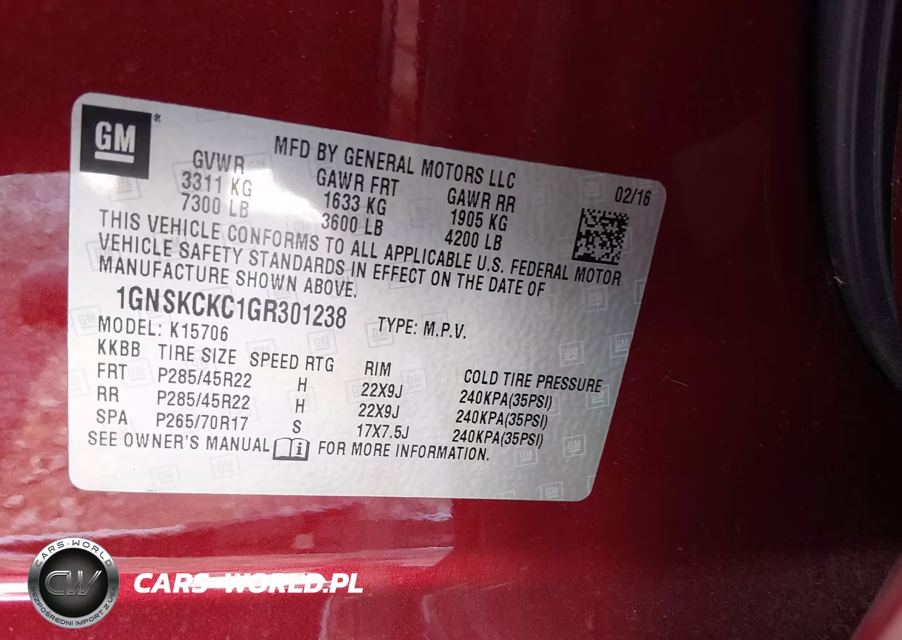 2016 Chevrolet Tahoe Ltz VIN:1GNSKCKC1GR301238 - 9