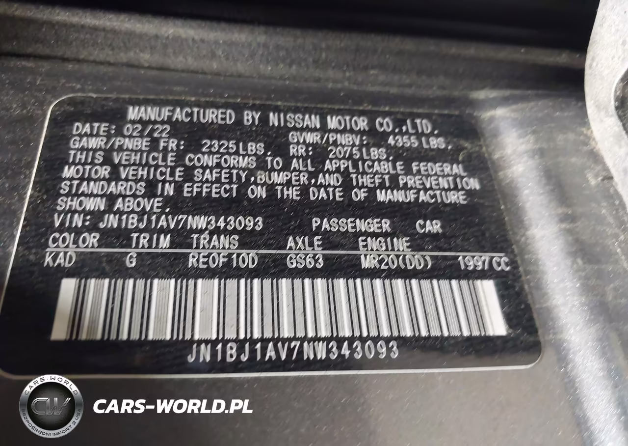 2022 Nissan Rogue Sport S Fwd Xtronic Cvt VIN:JN1BJ1AV7NW343093 - 9