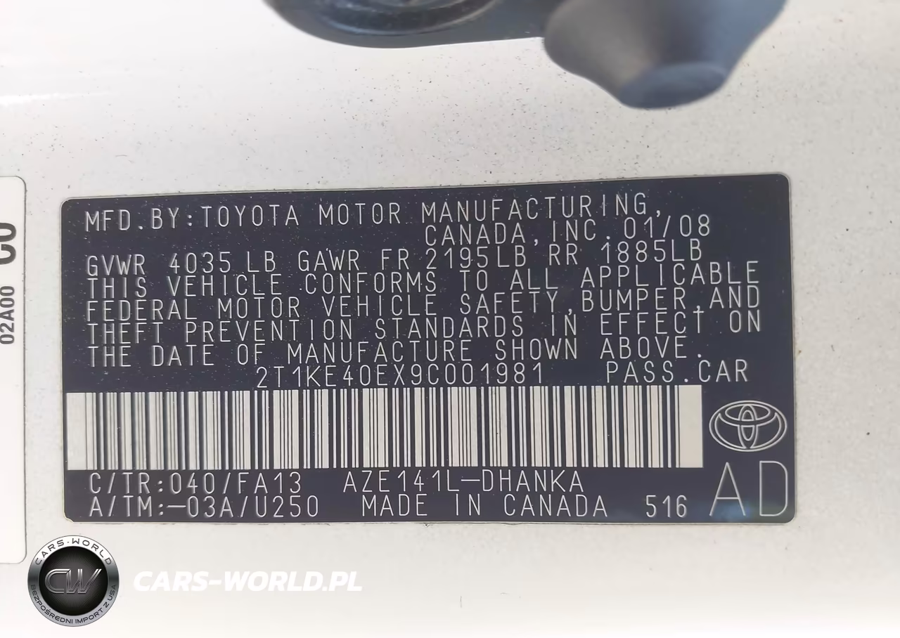 2009 Toyota Matrix S VIN:2T1KE40EX9C001981 - 9