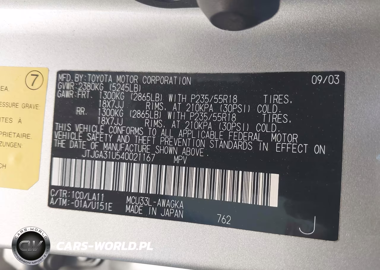 2004 Lexus Rx 330 VIN:JTJGA31U540021167 - 9