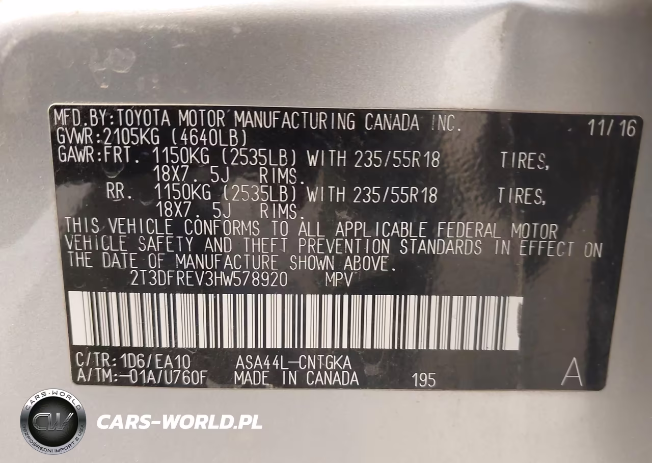 2017 Toyota Rav4 Platinum VIN:2T3DFREV3HW578920 - 9