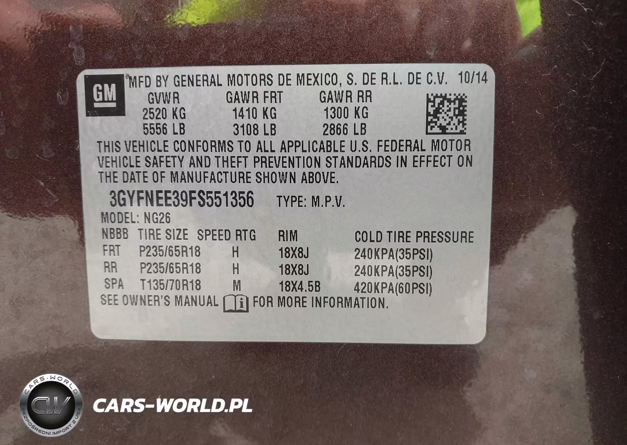 2015 Cadillac Srx Luxury Collection VIN:3GYFNEE39FS551356 - 9