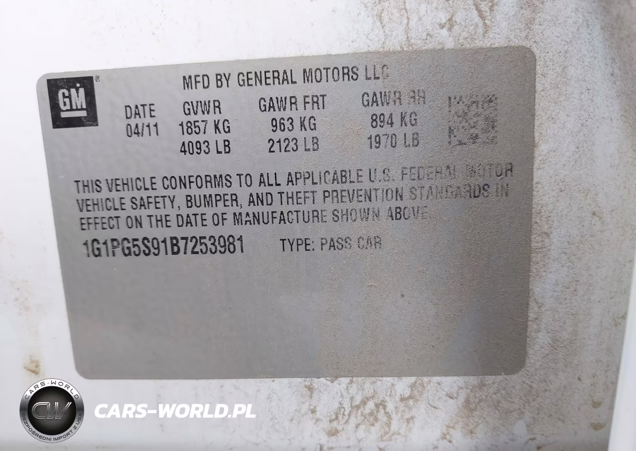 2011 Chevrolet Cruze 2Lt VIN:1G1PG5S91B7253981 - 9