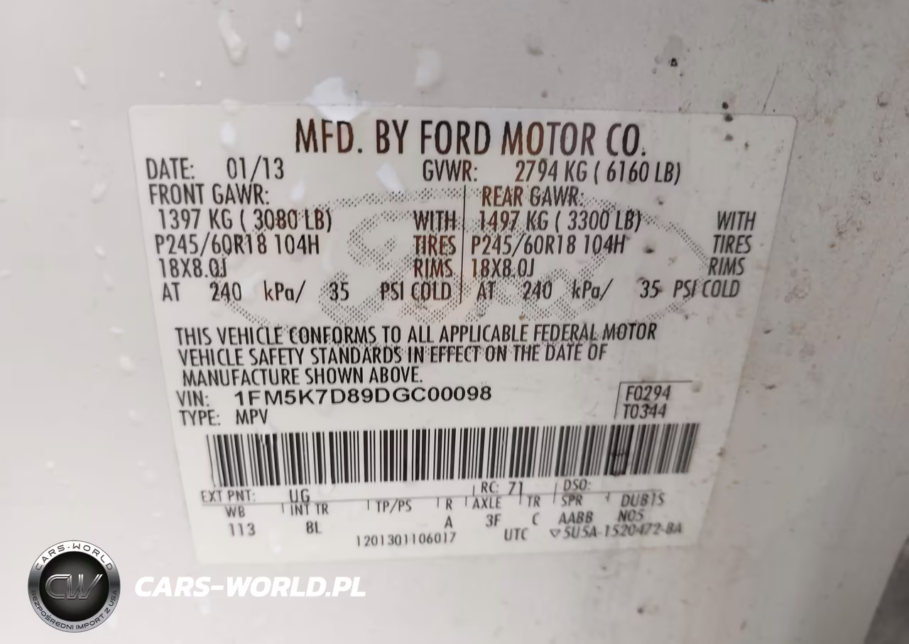 2013 Ford Explorer Xlt VIN:1FM5K7D89DGC00098 - 9