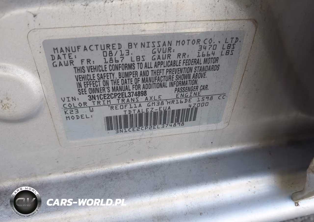 2014 Nissan Versa Note Sv VIN:3N1CE2CP2EL374898 - 9