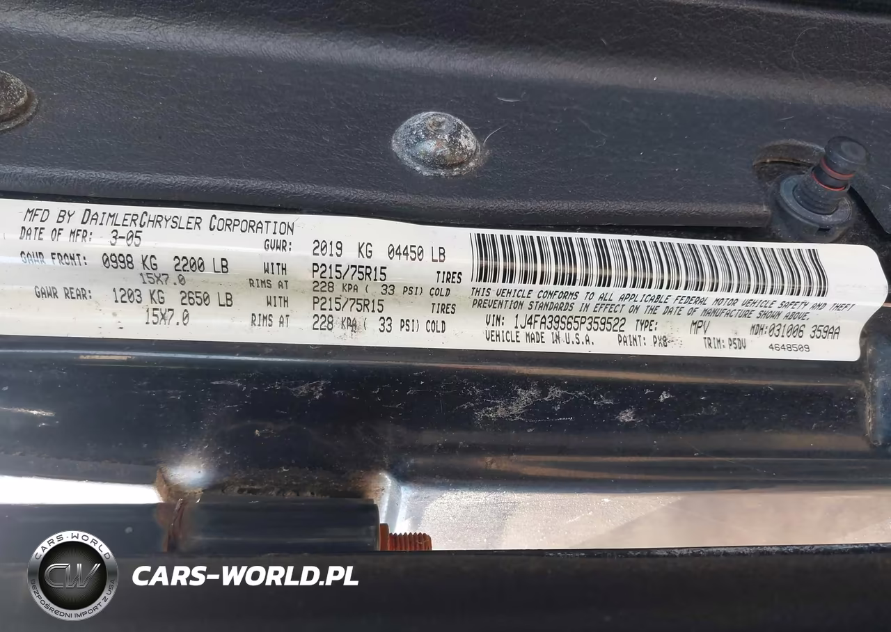 2005 Jeep Wrangler X VIN:1J4FA39S65P359522 - 9
