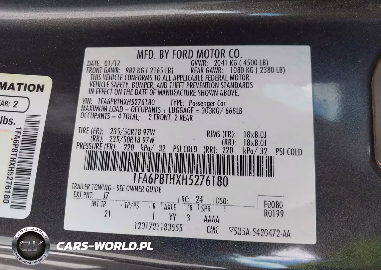2017 Ford Mustang Ecoboost VIN:1FA6P8THXH5276180 - 9