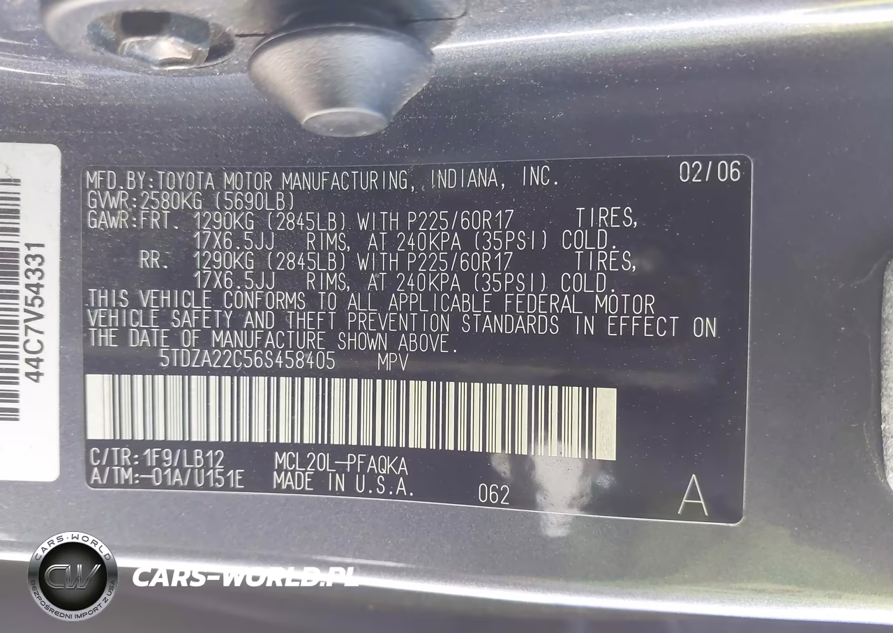 2006 Toyota Sienna Xle Limited VIN:5TDZA22C56S458405 - 9
