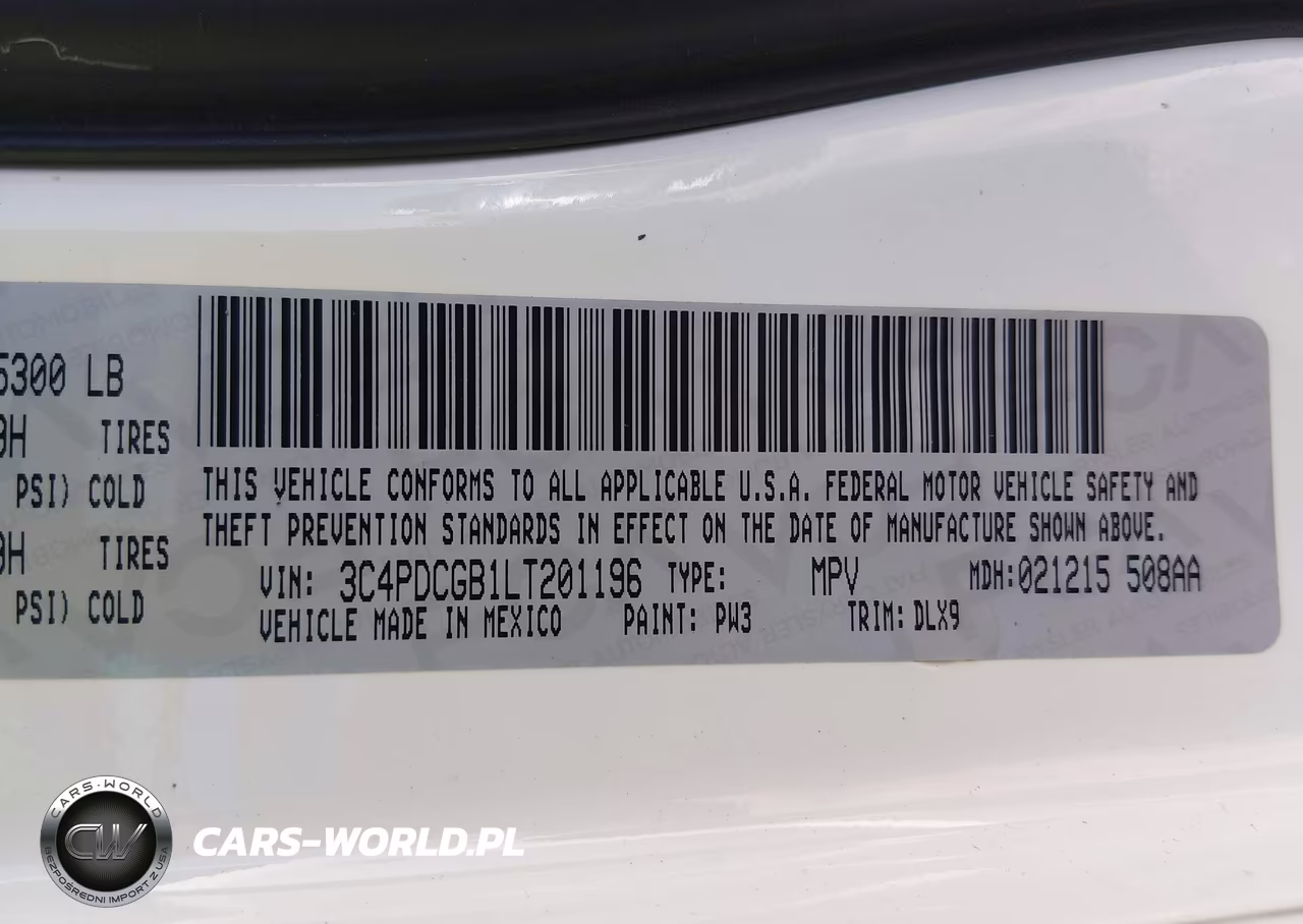 2020 Dodge Journey Crossroad VIN:3C4PDCGB1LT201196 - 9