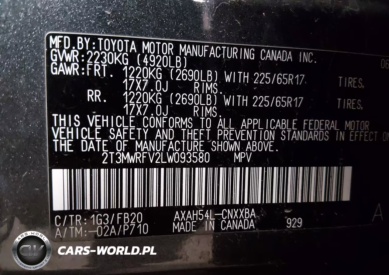 2020 Toyota Rav4 Hybrid Le VIN:2T3MWRFV2LW093580 - 9