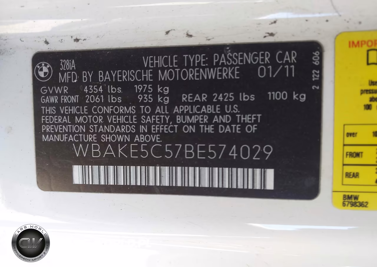 2011 BMW 328I VIN:WBAKE5C57BE574029 - 9