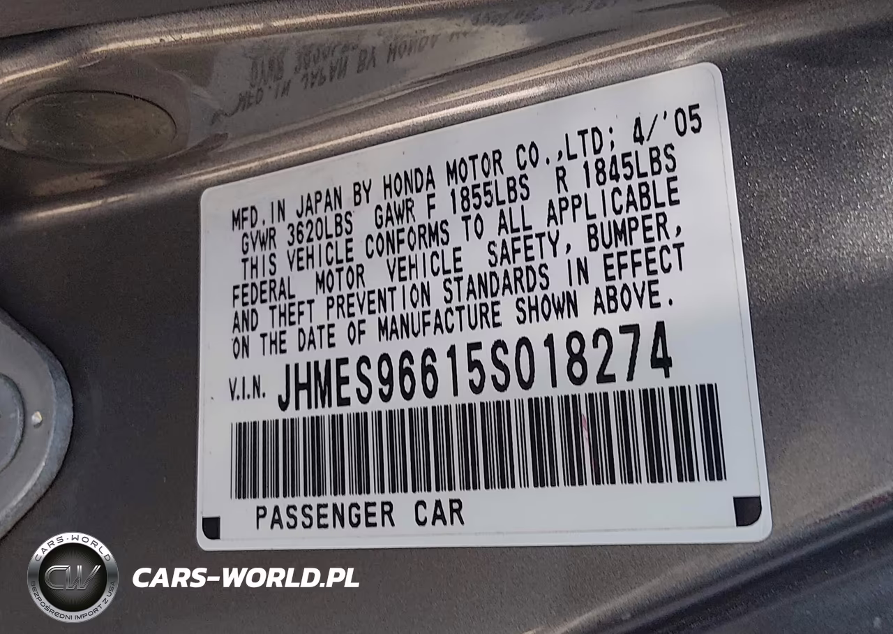 2005 Honda Civic Hybrid VIN:JHMES96615S018274 - 9
