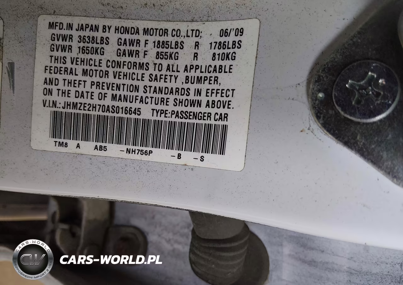 2010 Honda Insight Ex VIN:JHMZE2H70AS016645 - 9