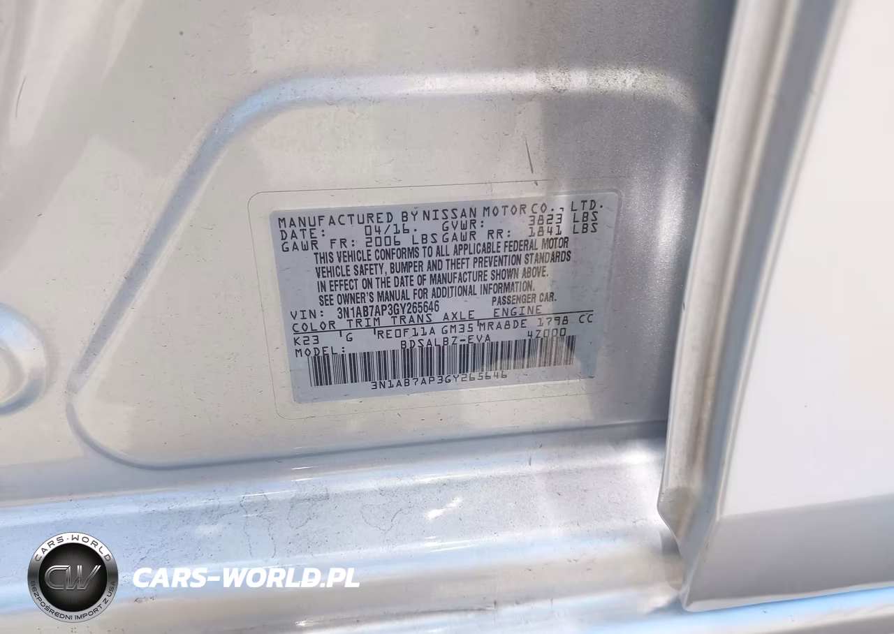 2016 Nissan Sentra S VIN:3N1AB7AP3GY265646 - 9