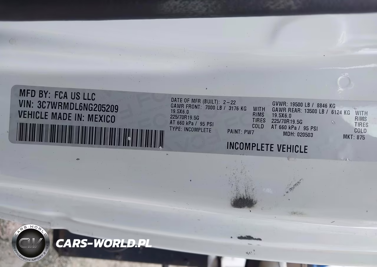 2022 Ram 5500 Chassis Tradesman-Slt VIN:3C7WRMDL6NG205209 - 8