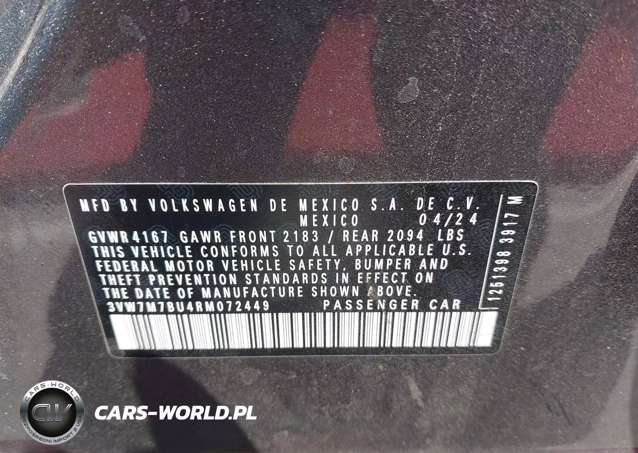 2024 Volkswagen Jetta 1.5T Se VIN:3VW7M7BU4RM072449 - 9