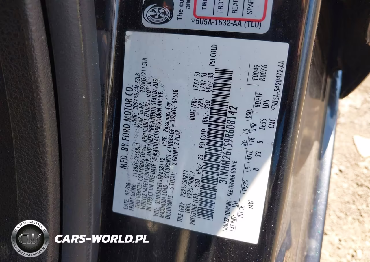2009 Lincoln Mkz VIN:3LNHM26T59R608142 - 9