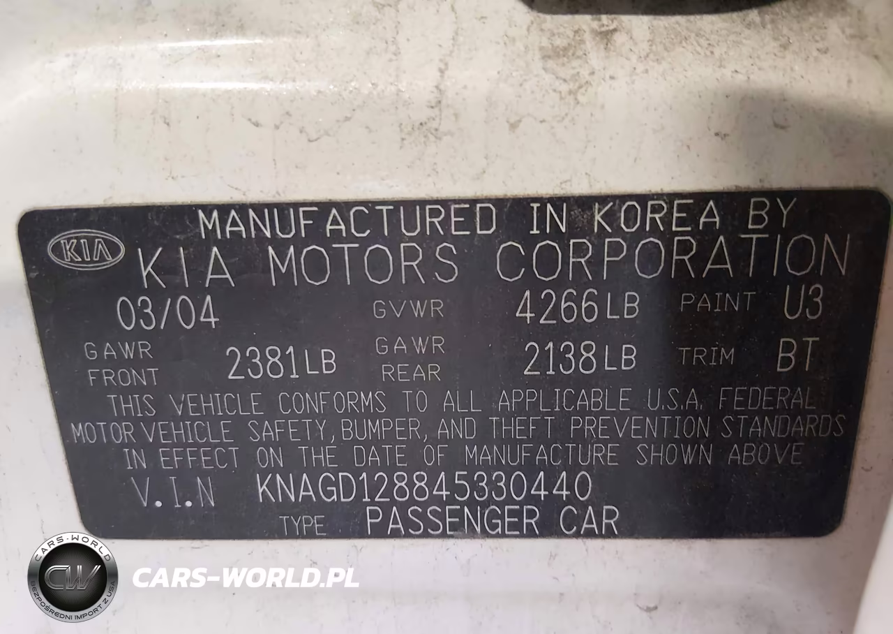 2004 Kia Optima Ex V6-Lx V6 VIN:KNAGD128845330440 - 9