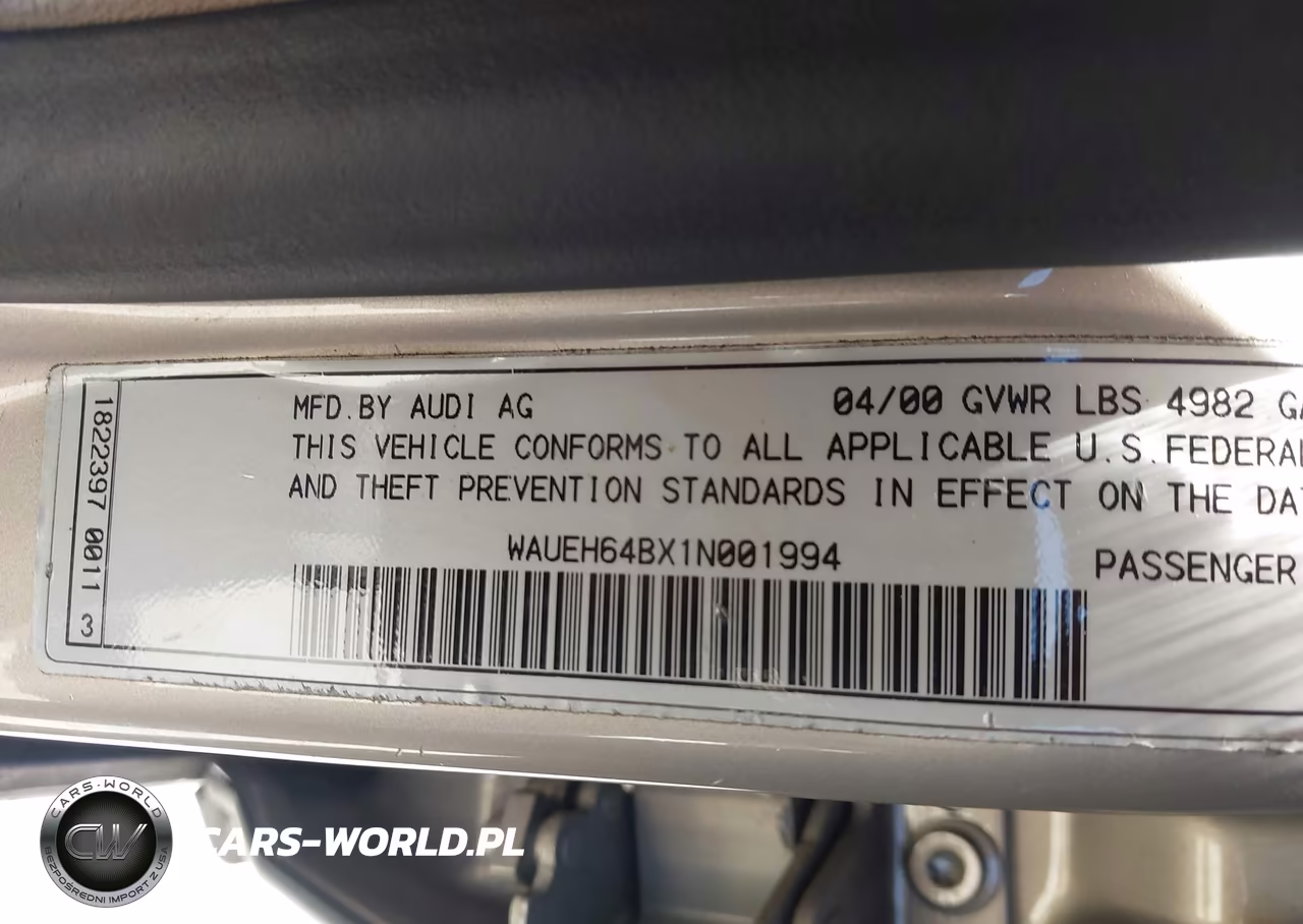 2001 Audi A6 VIN:WAUEH64BX1N001994 - 9
