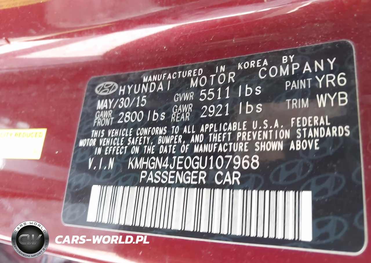 2016 Hyundai Genesis 3.8 VIN:KMHGN4JE0GU107968 - 9