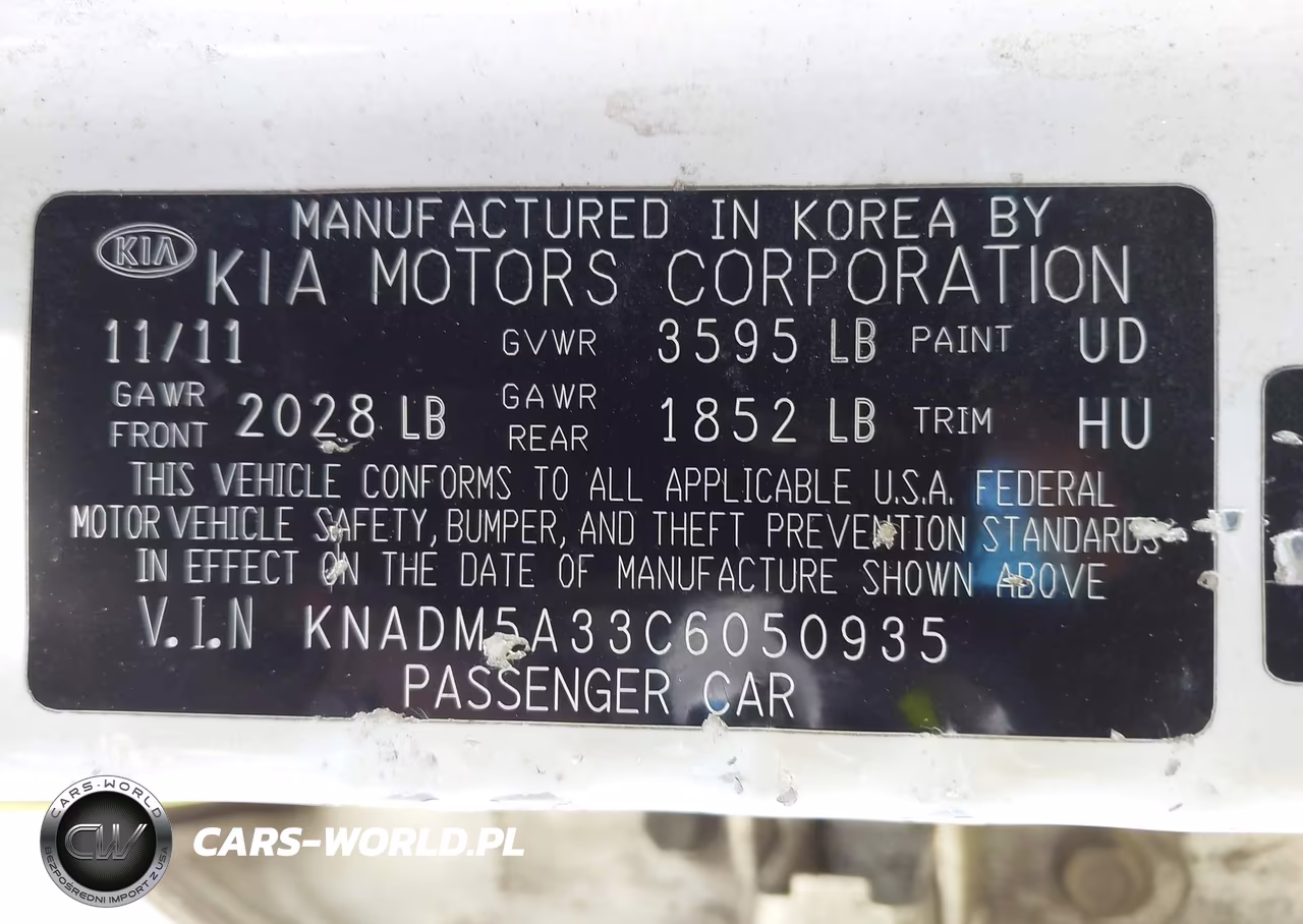 2012 Kia Rio5 Lx VIN:KNADM5A33C6050935 - 9