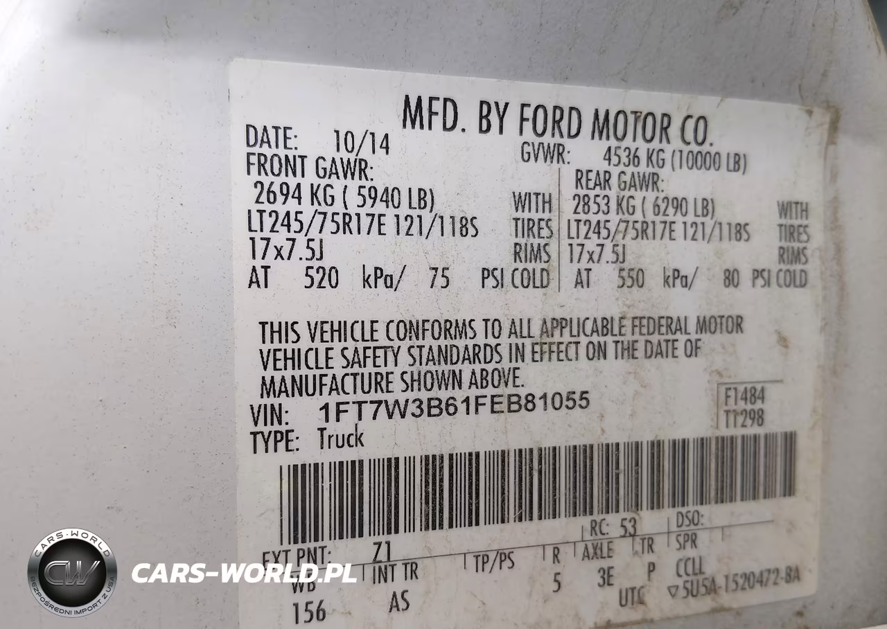 2015 Ford F-350 Xl VIN:1FT7W3B61FEB81055 - 4