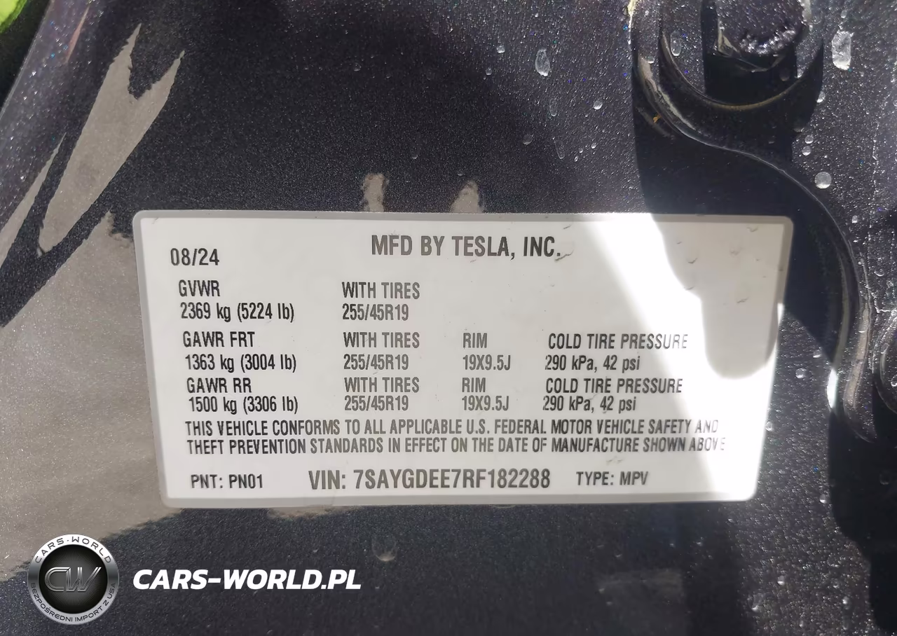 2024 Tesla Model Y Long Range Dual Motor All-Wheel Drive VIN:7SAYGDEE7RF182288 - 9