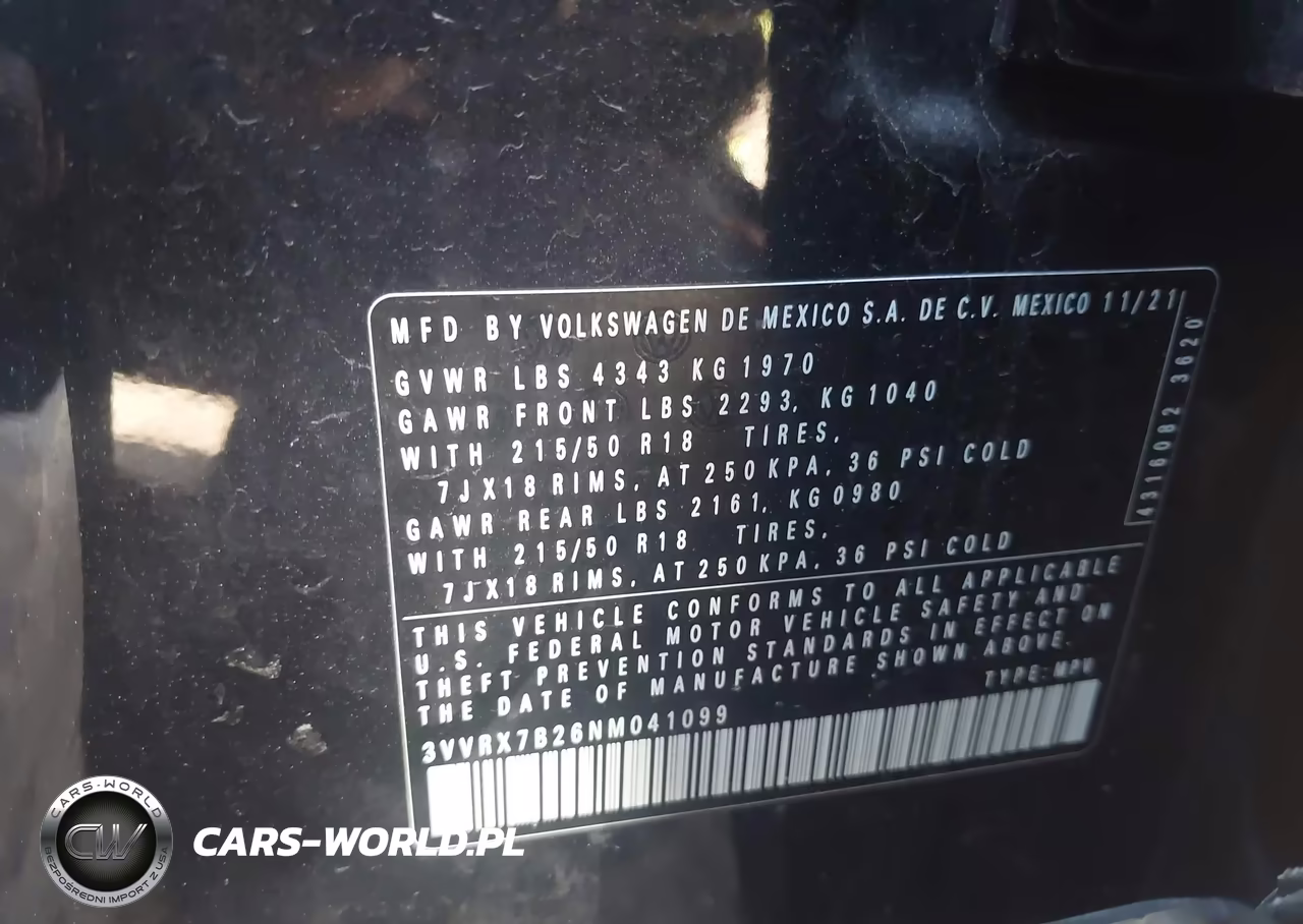 2022 Volkswagen Taos 1.5T Se VIN:3VVRX7B26NM041099 - 9