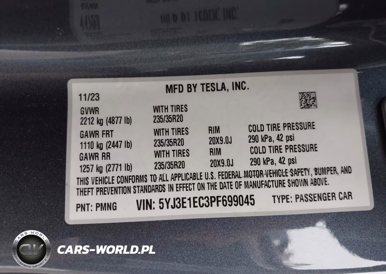 2023 Tesla Model 3 Performance Dual Motor All-Wheel Drive VIN:5YJ3E1EC3PF699045 - 9