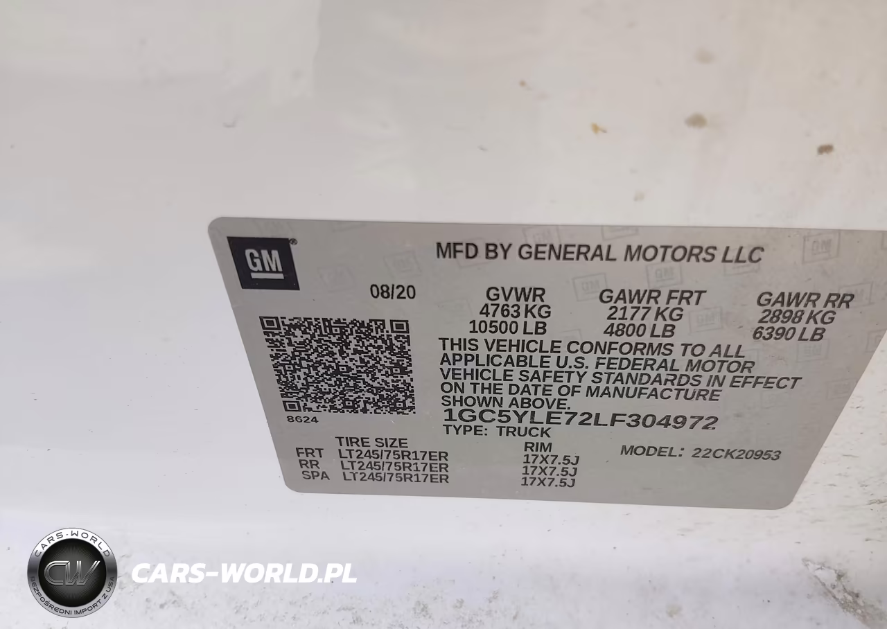 2020 Chevrolet Silverado 2500Hd 4Wd Long Bed Wt VIN:1GC5YLE72LF304972 - 9