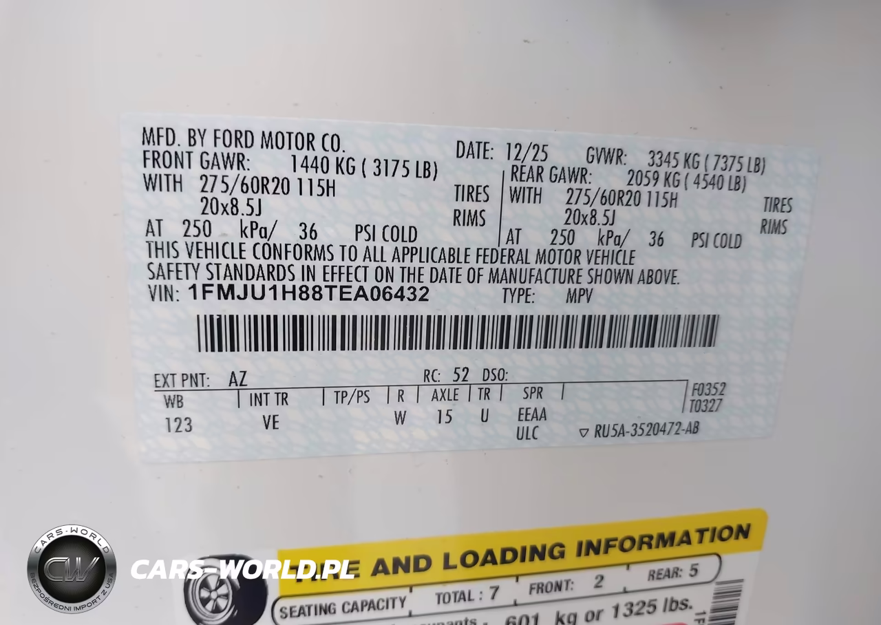 2026 Ford Expedition Active VIN:1FMJU1H88TEA06432 - 9