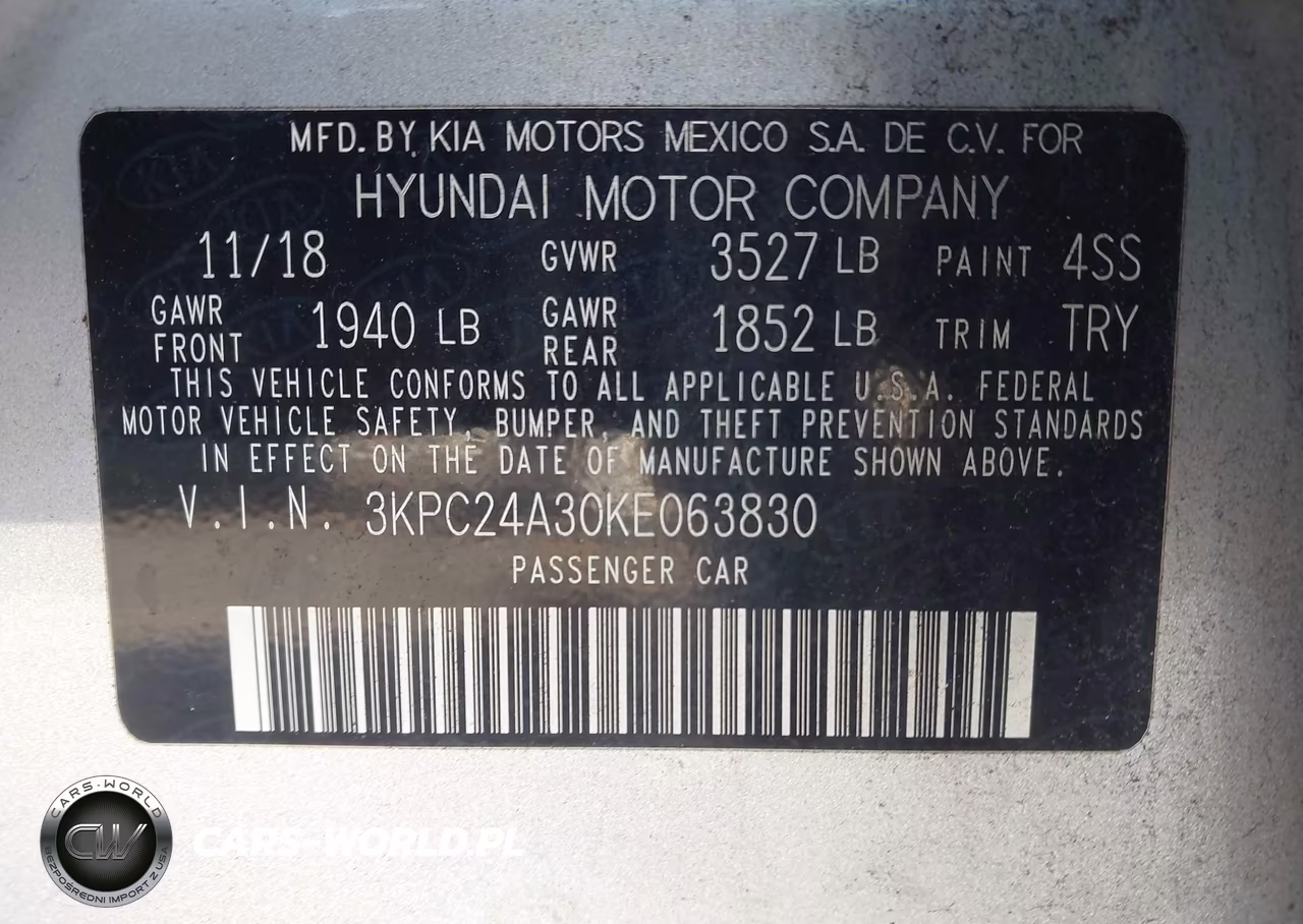 2019 Hyundai Accent Se VIN:3KPC24A30KE063830 - 9