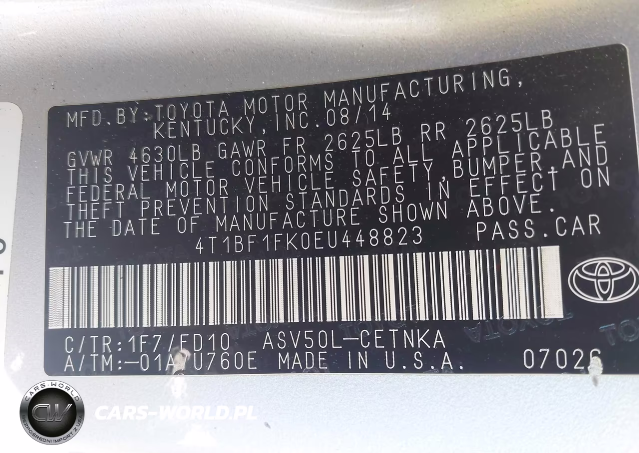 2014 Toyota Camry Le VIN:4T1BF1FK0EU448823 - 9