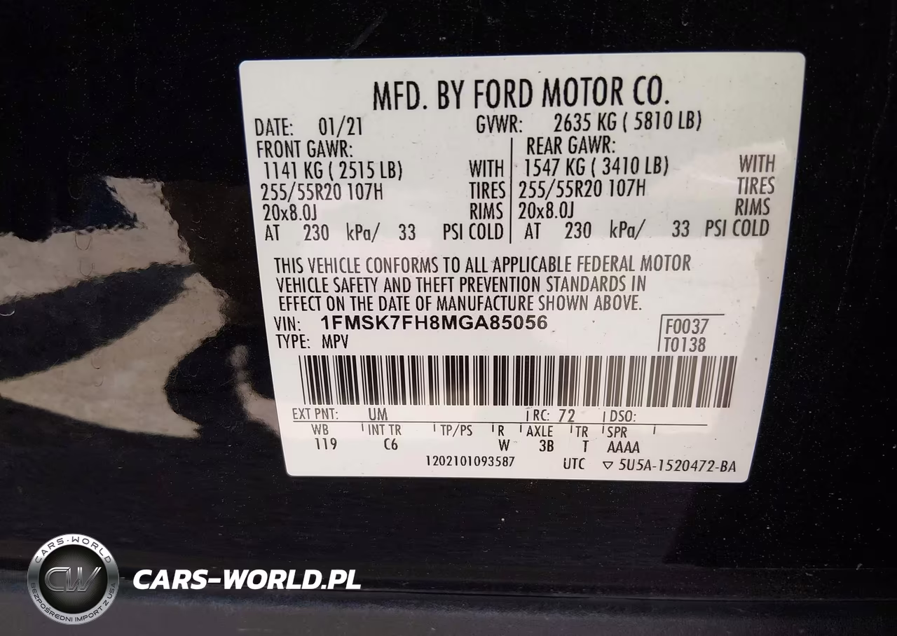 2021 Ford Explorer Limited VIN:1FMSK7FH8MGA85056 - 9