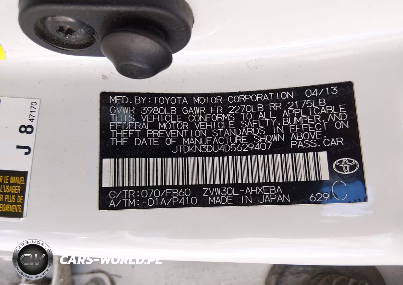 2013 Toyota Prius Three VIN:JTDKN3DU4D5629407 - 9