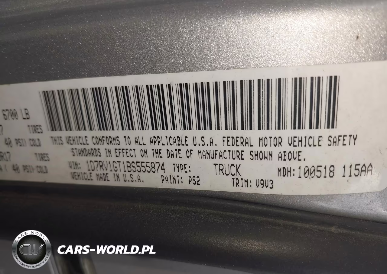 2011 Ram Ram 1500 St VIN:1D7RV1GT1BS555874 - 9