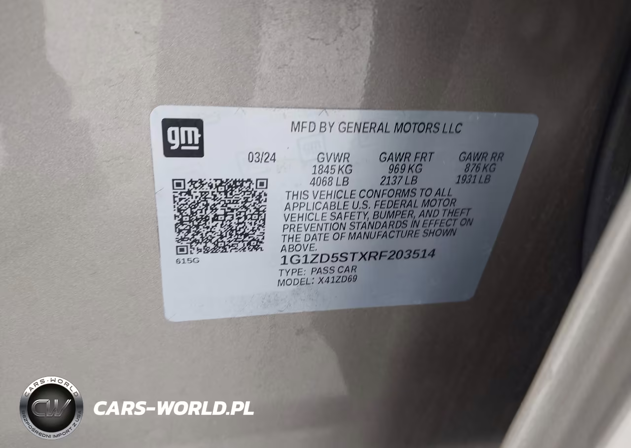 2024 Chevrolet Malibu Fwd 1Lt VIN:1G1ZD5STXRF203514 - 9