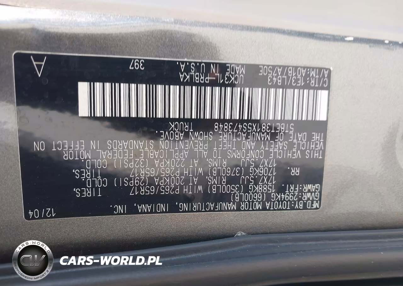2005 Toyota Tundra Limited V8 VIN:5TBET381X5S473848 - 9