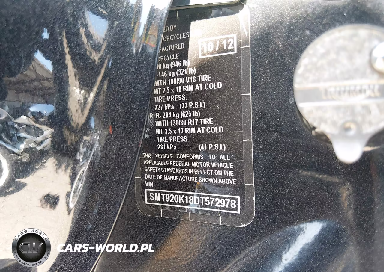 2013 Triumph Motorcycle Thruxton VIN:SMT920K18DT572978 - 10