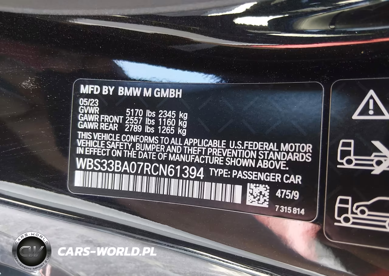 2024 BMW M4 Competition xDrive VIN:WBS33BA07RCN61394 - 9